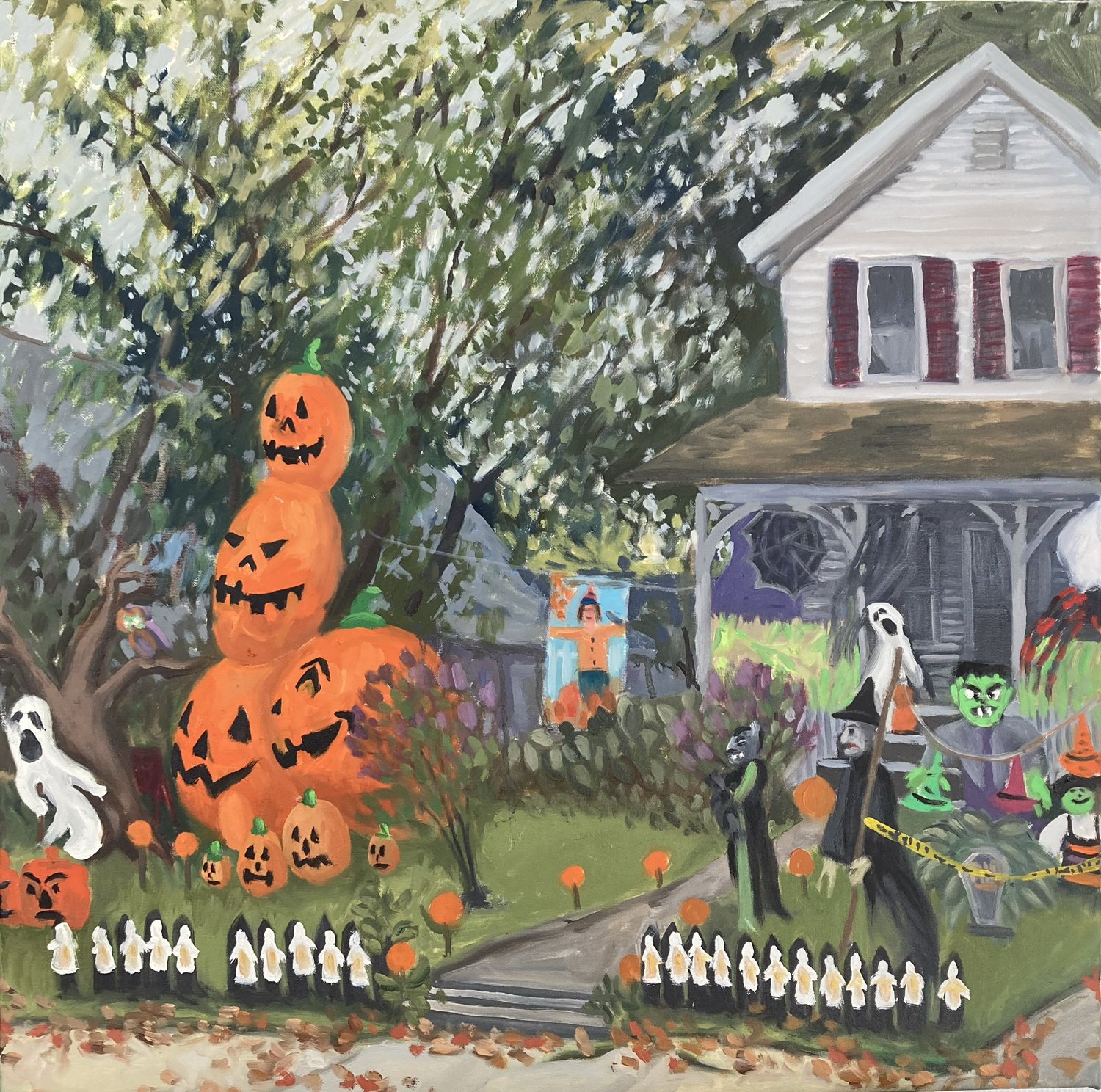Halloween on John Street, 24 X 24", $1,200