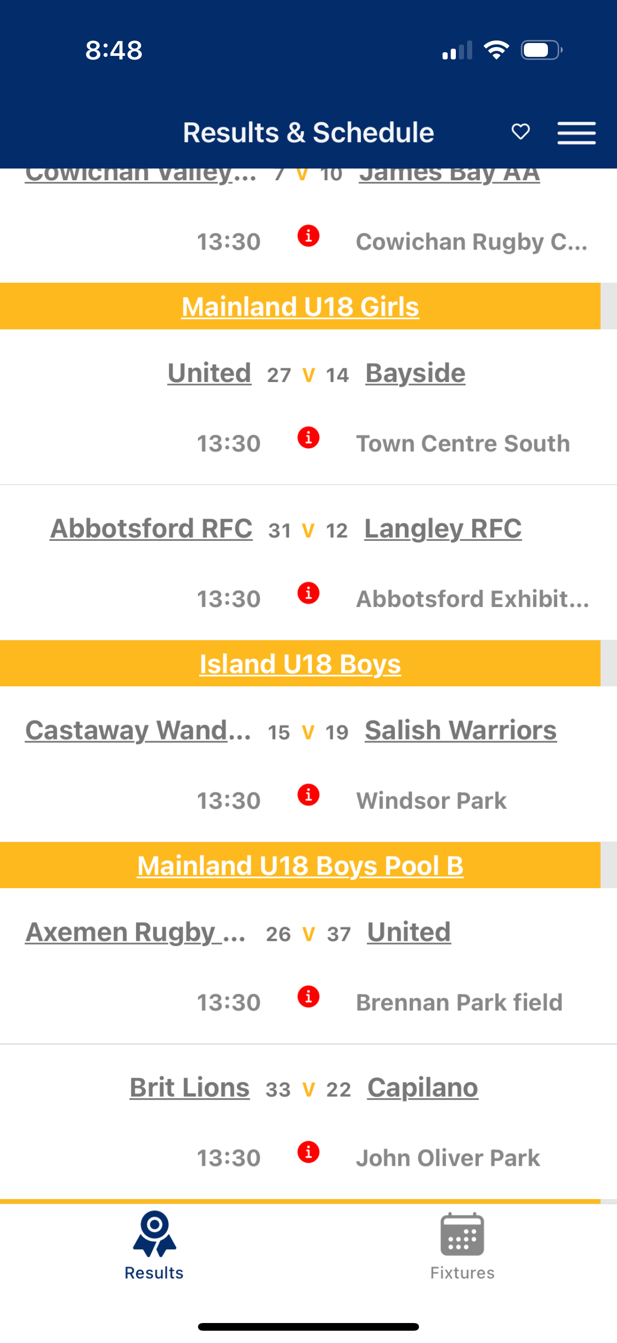 Week nine, u14s are island champs!