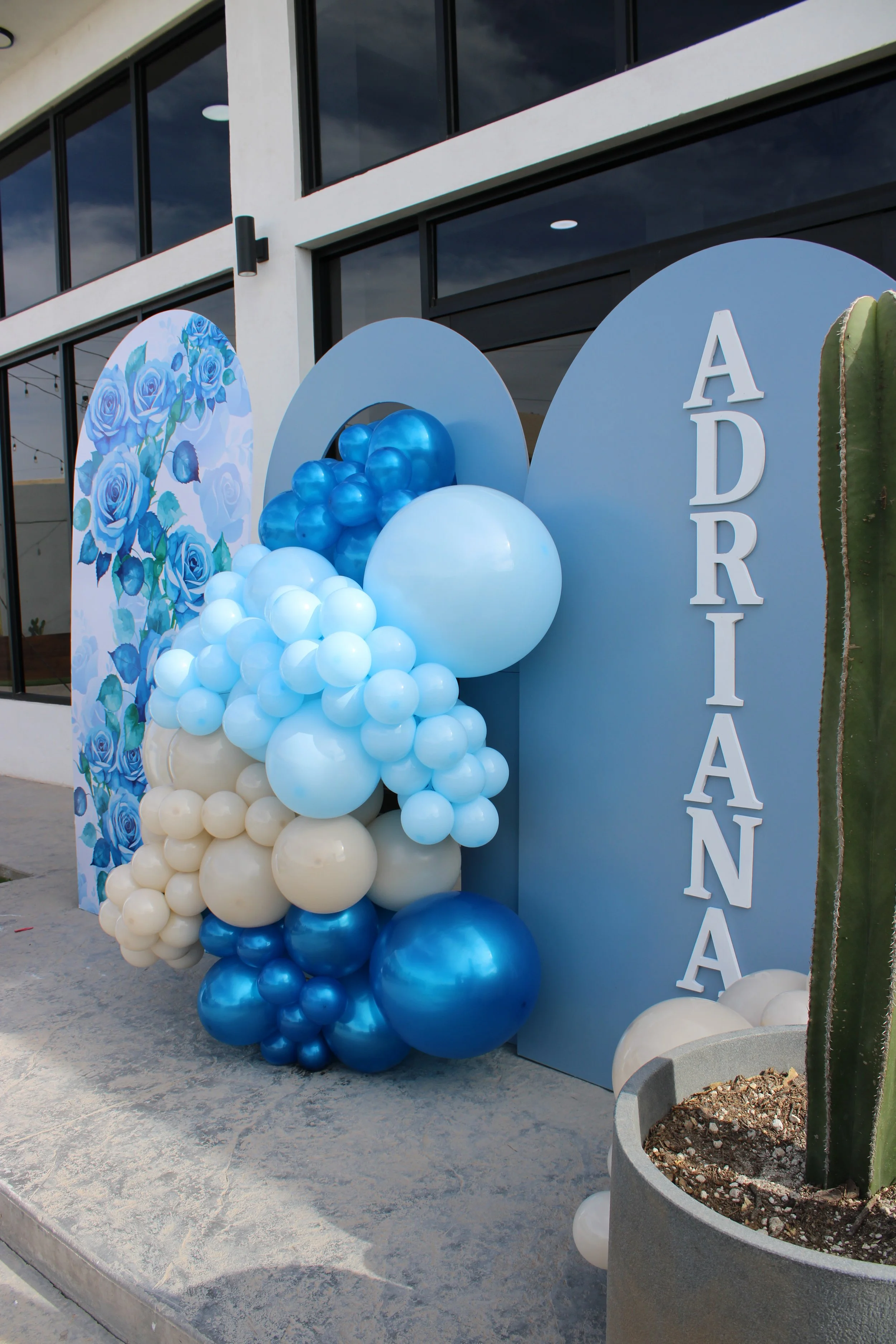 Mampara y globos azules Adriana.JPG