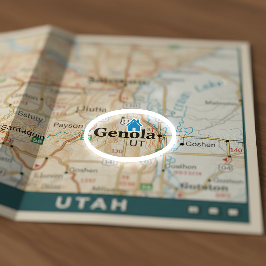 Map showing Genola UT