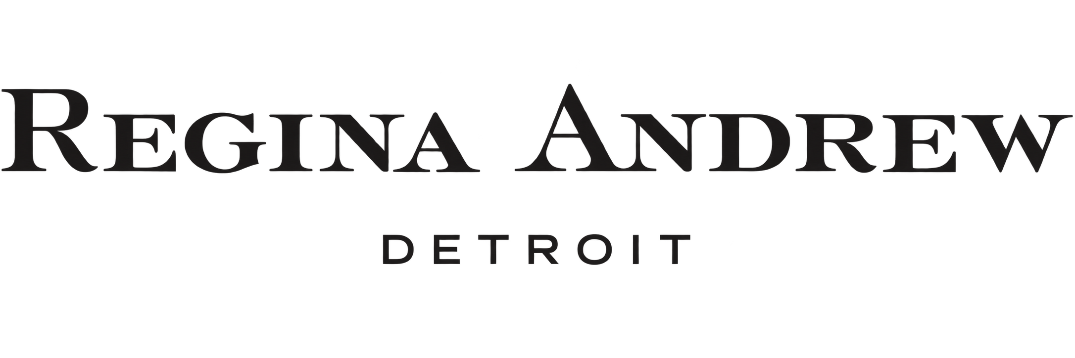 Regina Andrew Detroit lighting logo - stocked by GM Interiors, Fairfield NJ