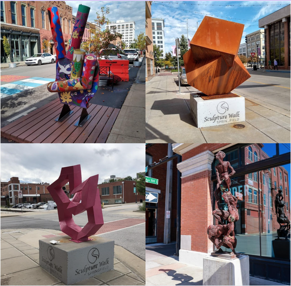 Sculpture Walk Springfield outdoor art in downtown Missouri