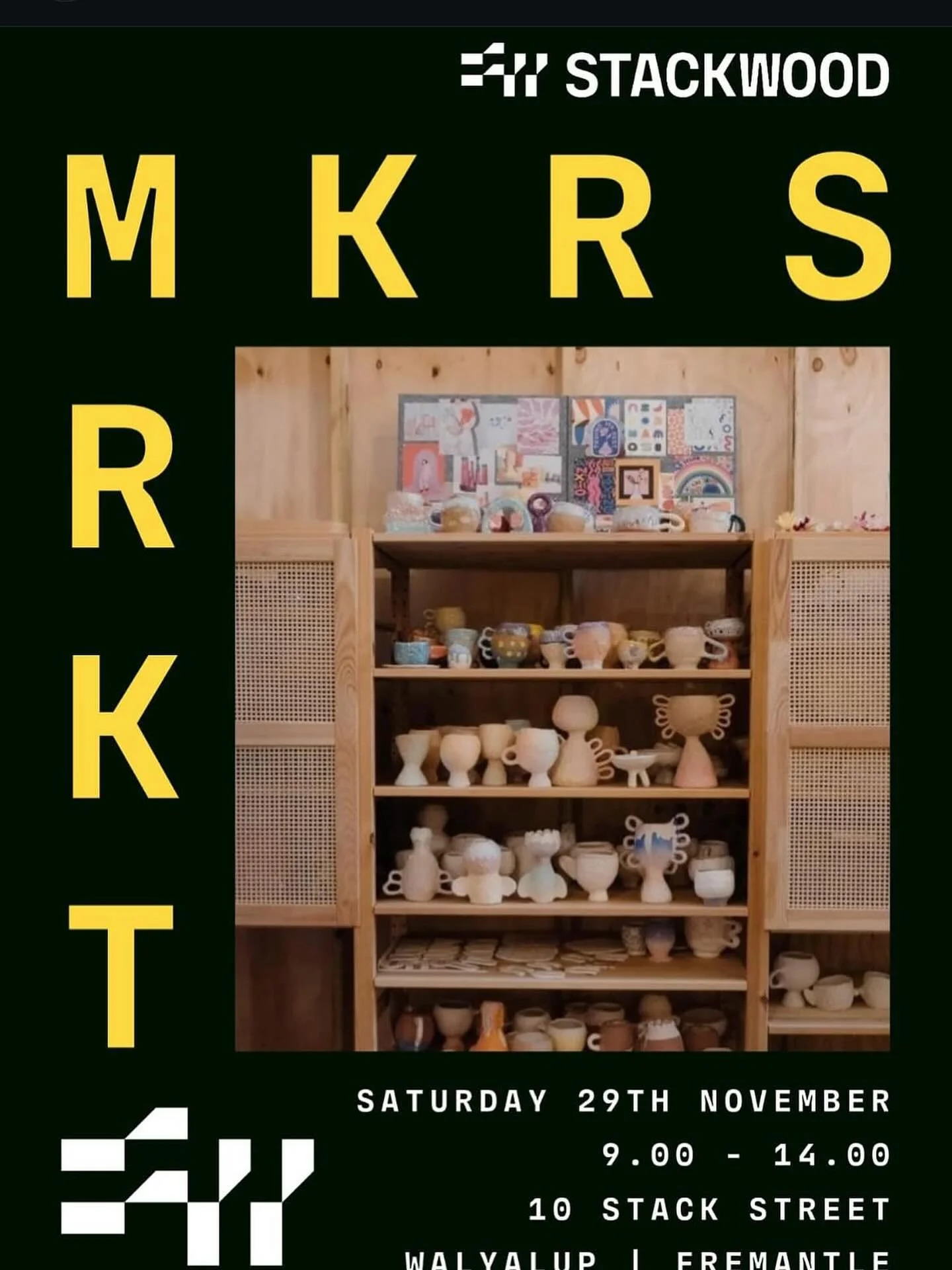 It&rsquo;s getting closer! 
STACKWOOD MAKERS MARKET is on next Saturday the 29th November 2025, 9am to 2pm
10 Stack Street, Fremantle

With a great lineup of makers you don&rsquo;t want to miss it! See you there.
.
@anyclay
@benjaminandthemoon
@brigh