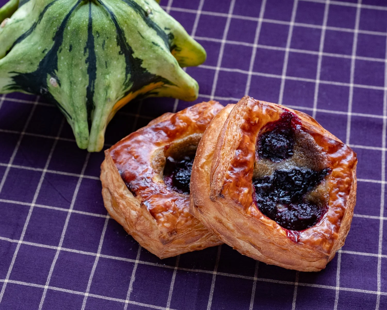 Marionberry, Plum, & Pistachio Danish