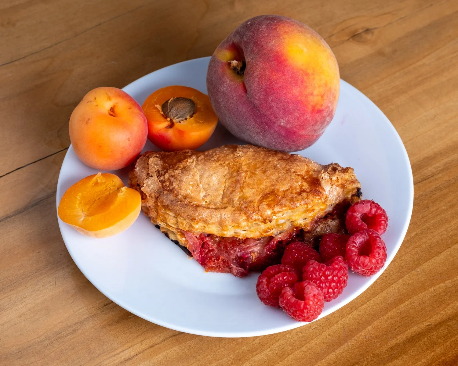 Peach, Apricot, and Raspberry Hand Pie