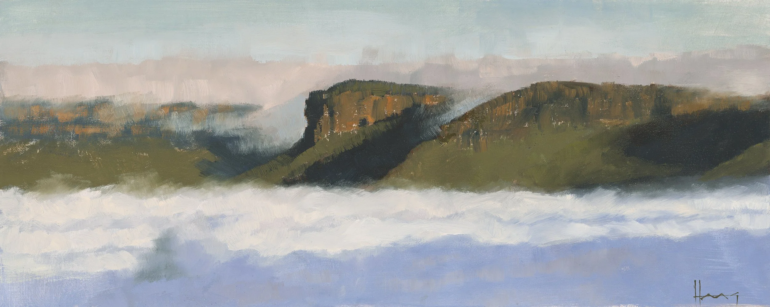 Katoomba Fog . 25" x 10" (63.5cm x 25.4cm)