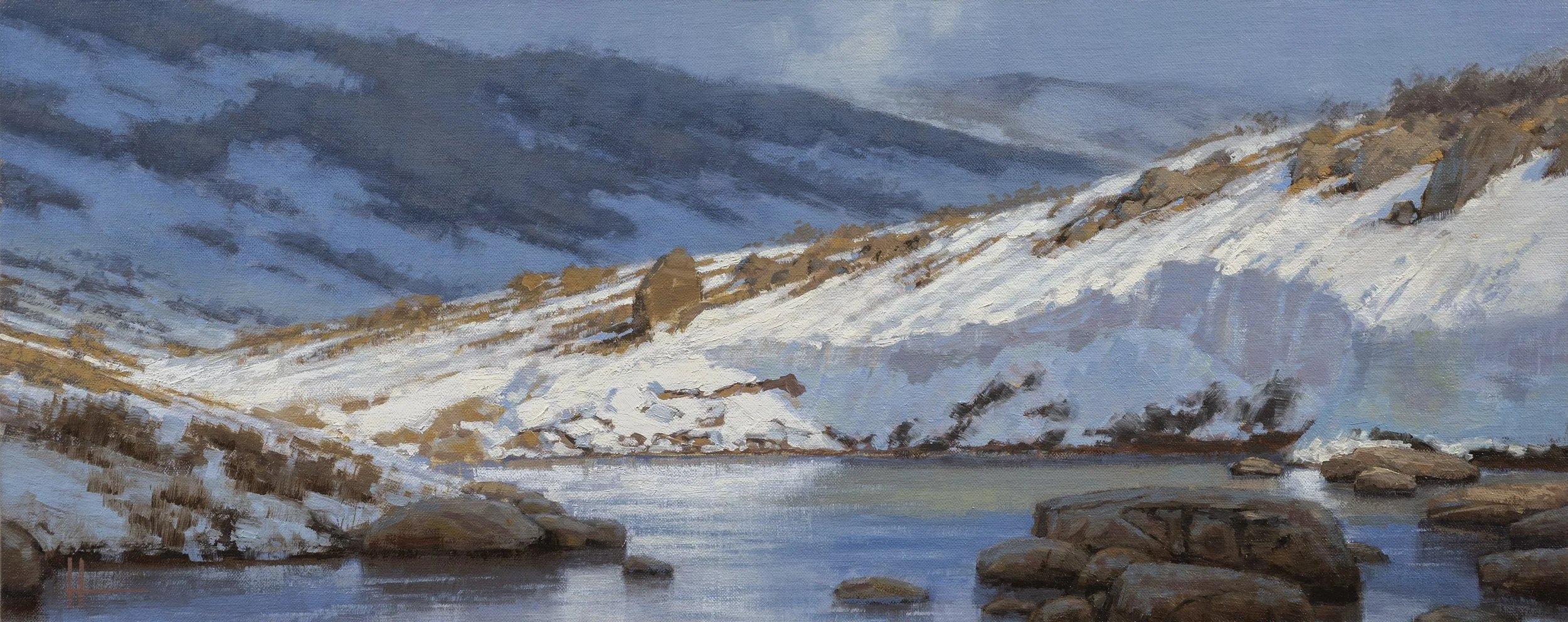 Snow Bank on Spencers Creek