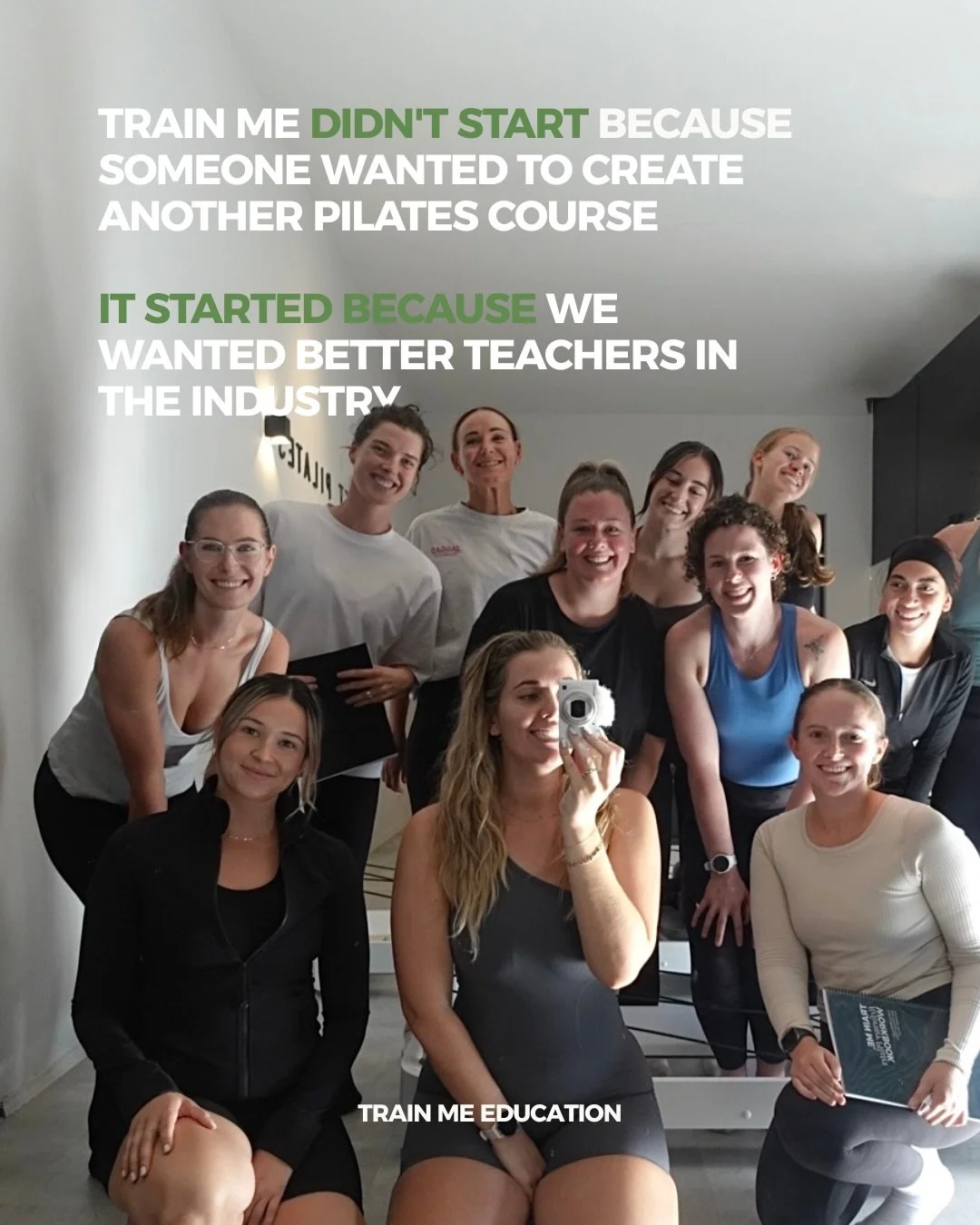 Train Me wasn&rsquo;t created because the industry needed another Pilates course. It was created because we believed the industry deserved better instructors.

For years, we saw passionate people finish their certifications and still feel unsure when