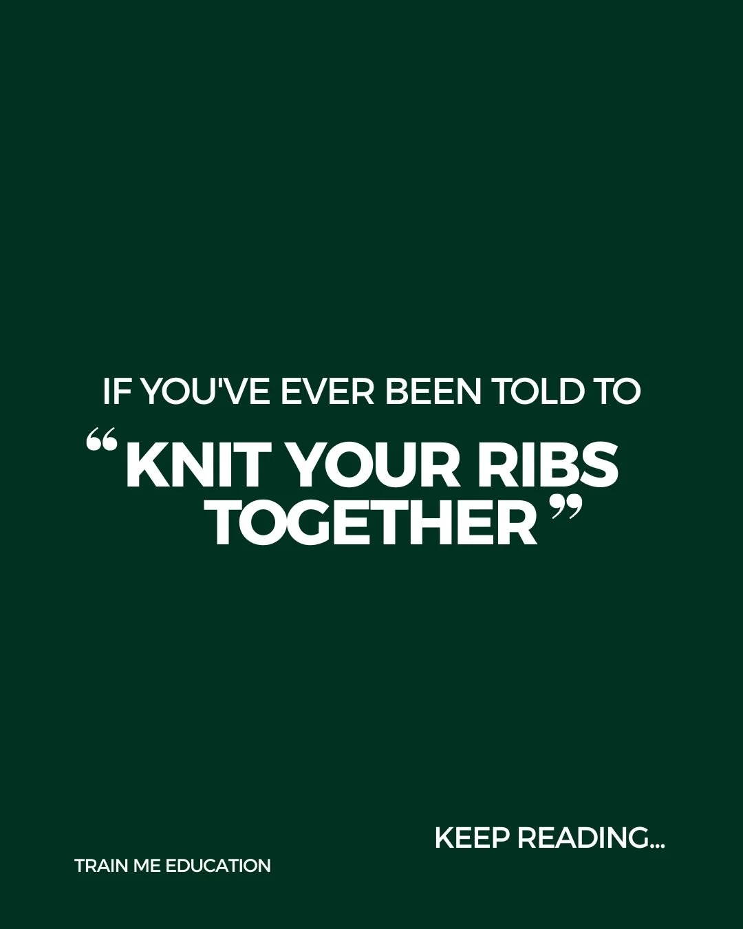 &ldquo;Keep your ribs closed.&rdquo;

It&rsquo;s a cue many of us have heard and, with the best intentions, many of us have probably used too but cueing is rarely just about what we say. It&rsquo;s about how those words are interpreted by the person 
