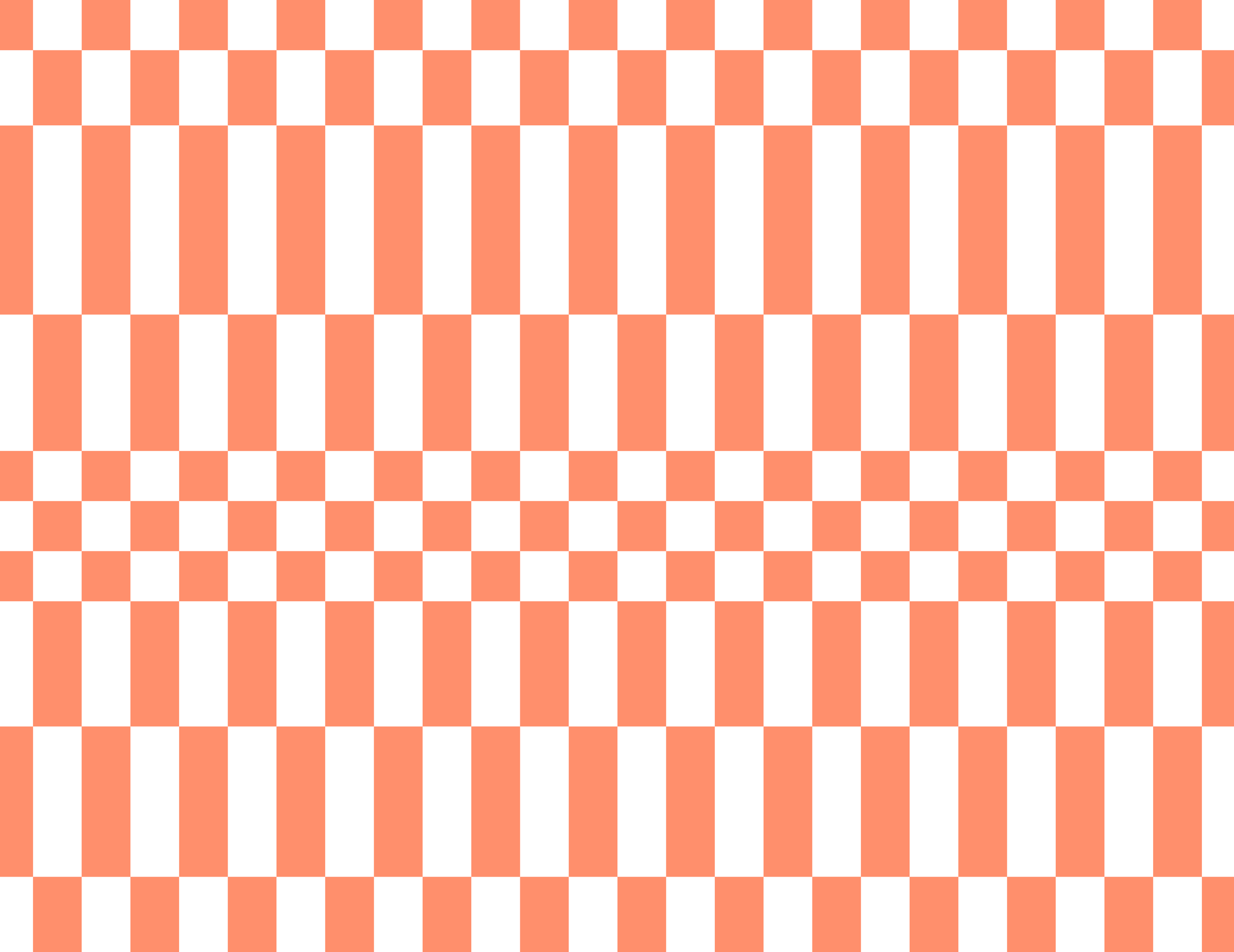 A large checkerboard pattern with orange and white squares, resembling a chess or checkers board.