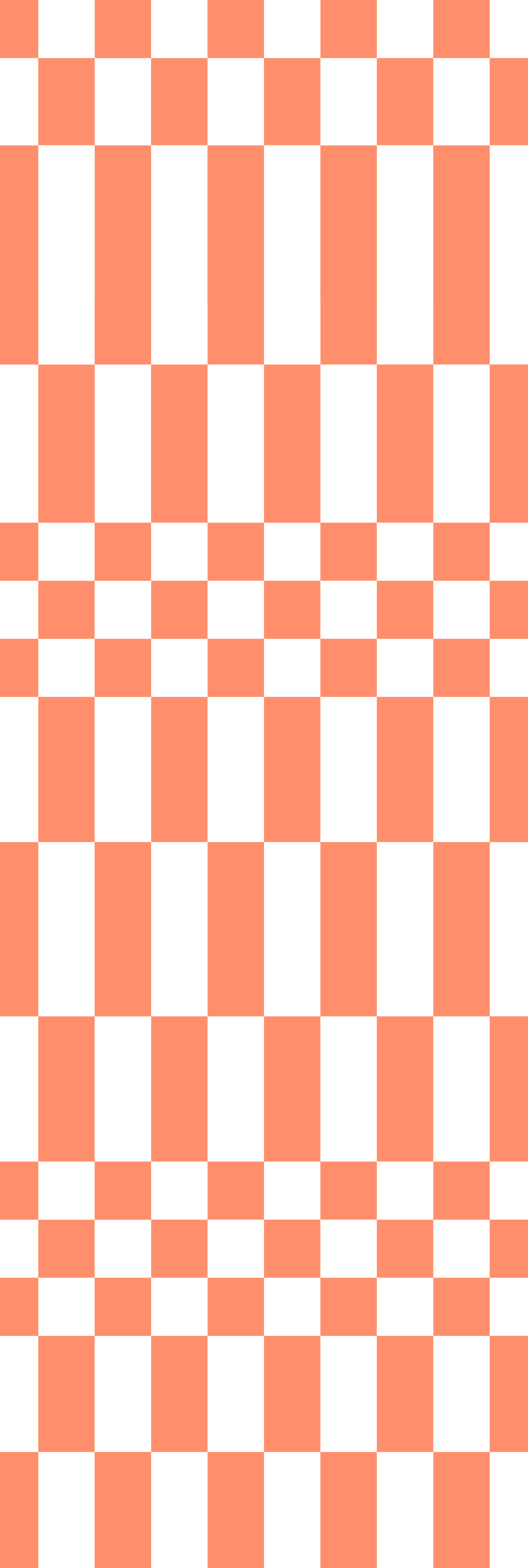A chessboard with an alternating pattern of orange and white squares.
