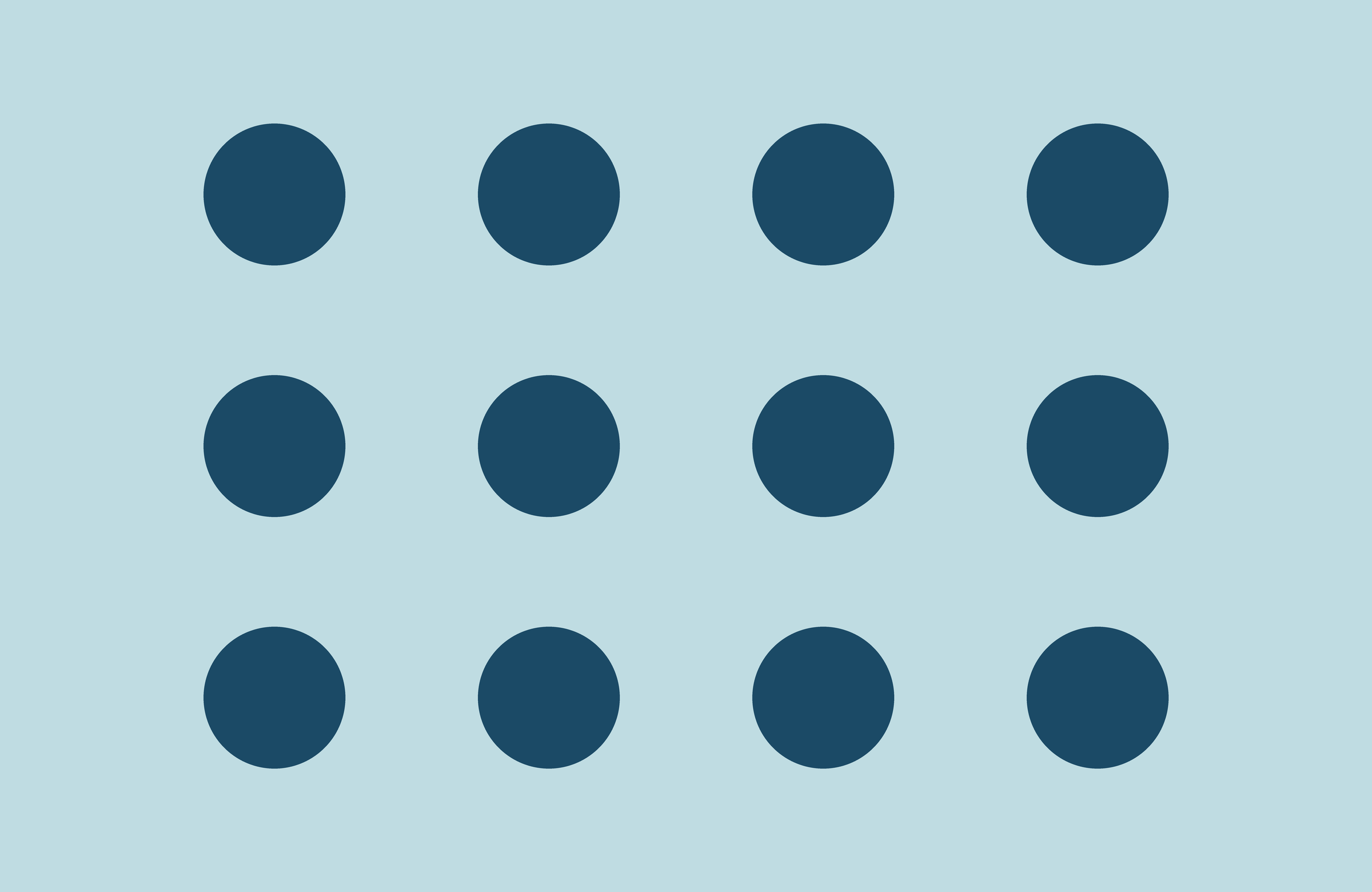Pattern of navy blue dots arranged in a grid on a light blue background.