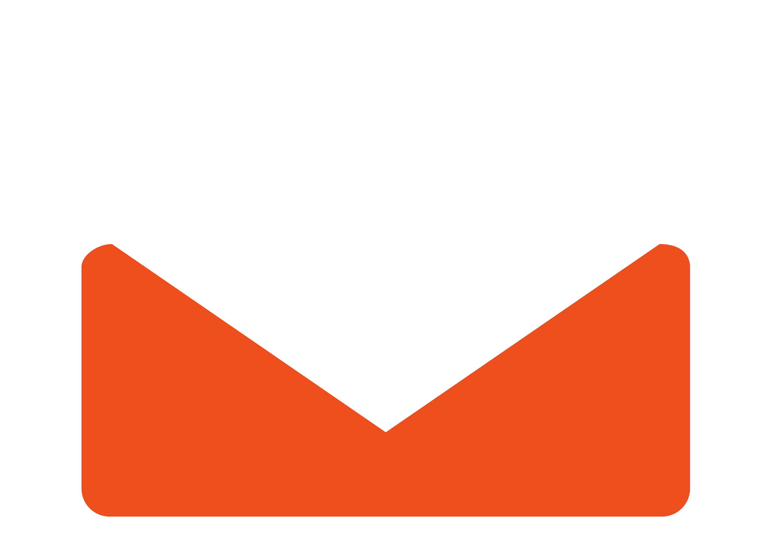 An envelope icon with a black outline and an orange interior.