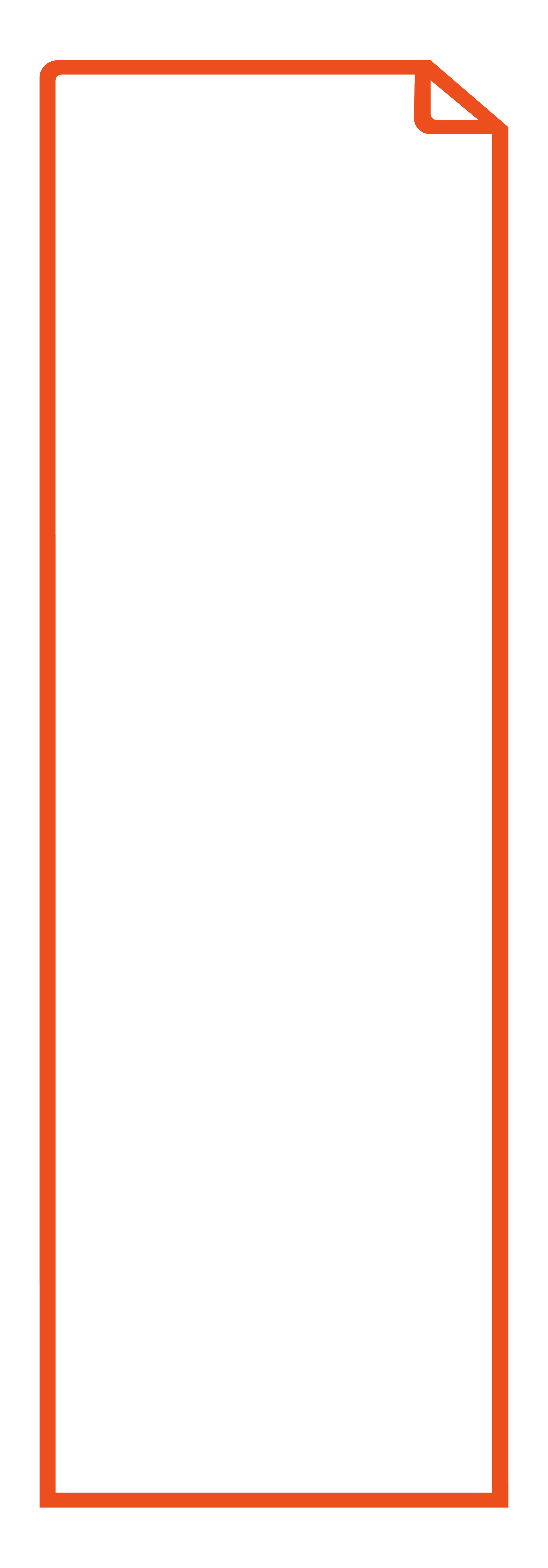 Icon of a blank document with an orange border and a folded corner.