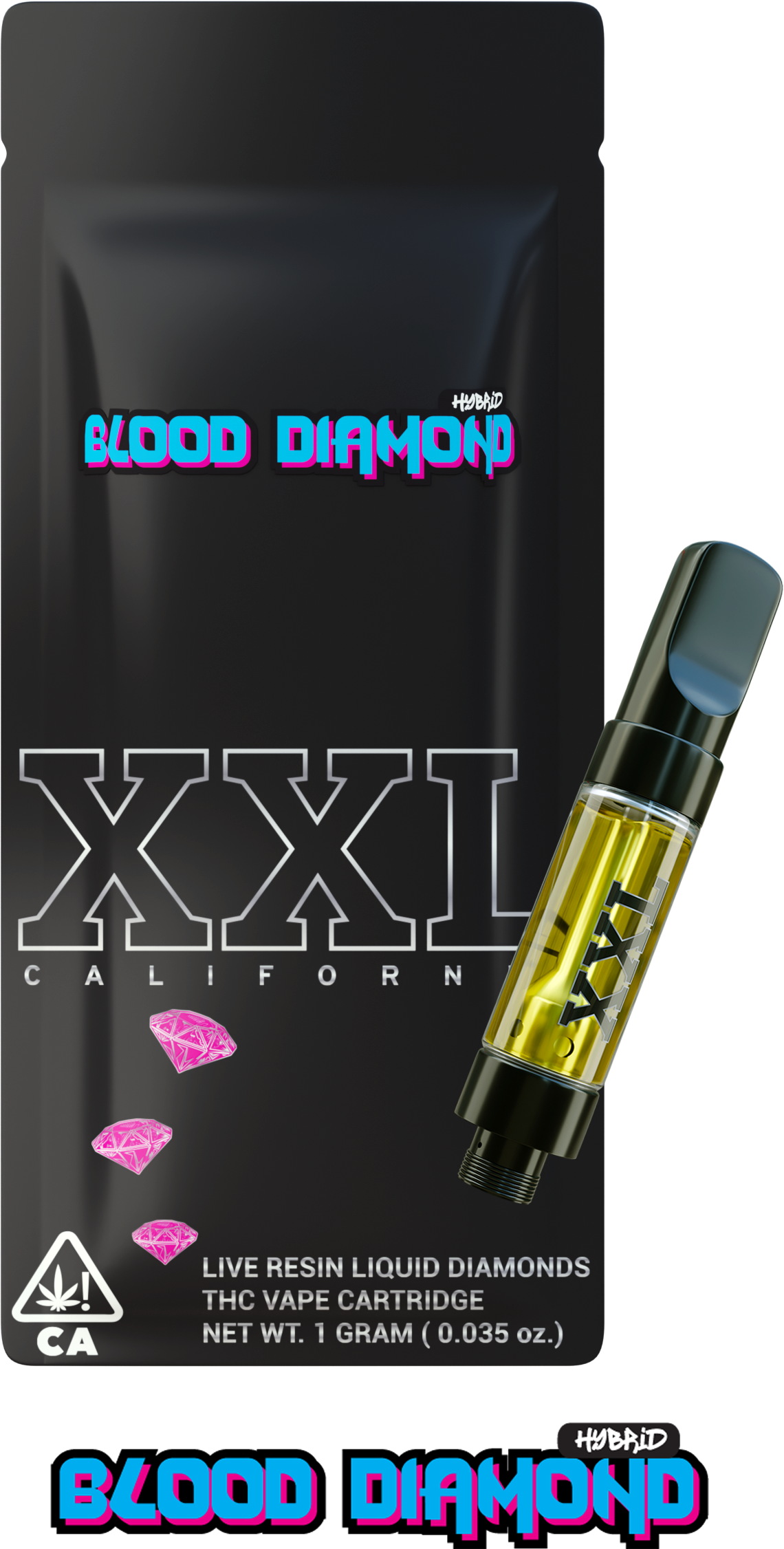 Blood Diamond THC Vape Cartridge - Hybrid