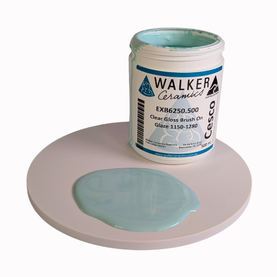 open container showing the blue dyed glaze