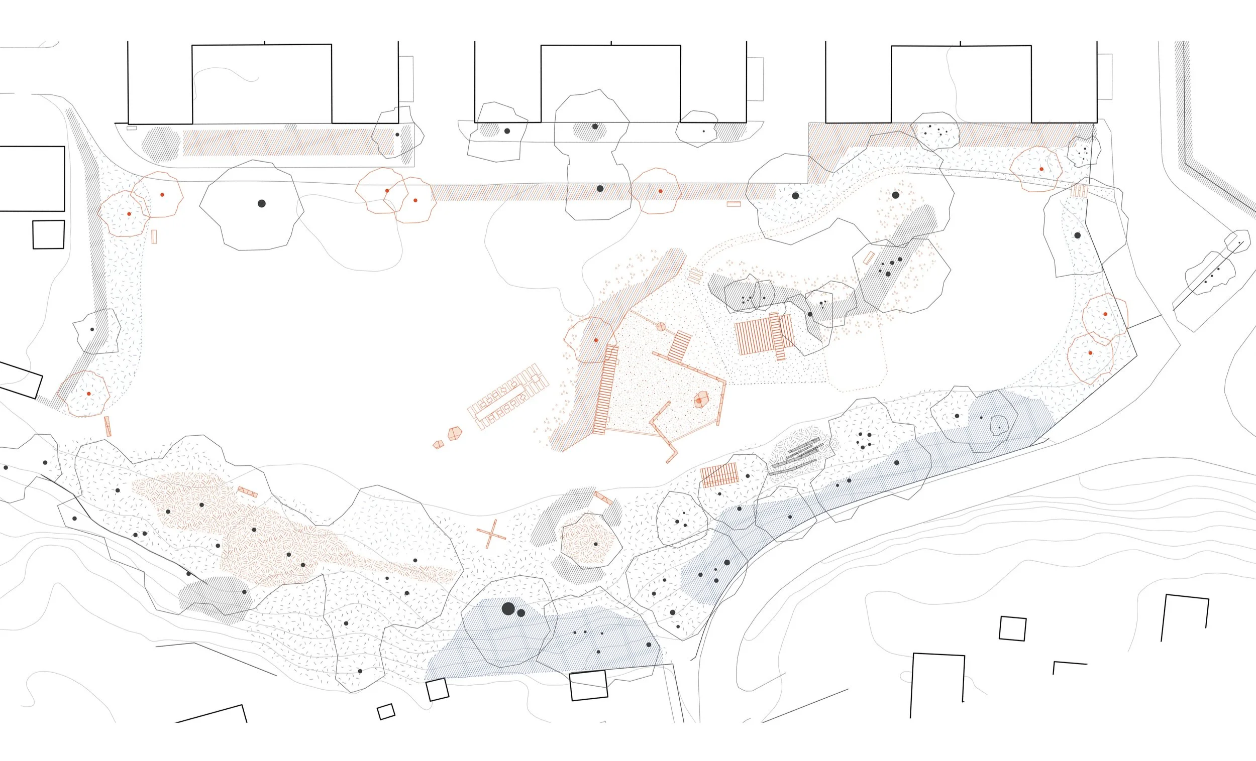 Trollparken / landskapsarkitektur / förändringsritning / illustrationsplan / ateljé trakt