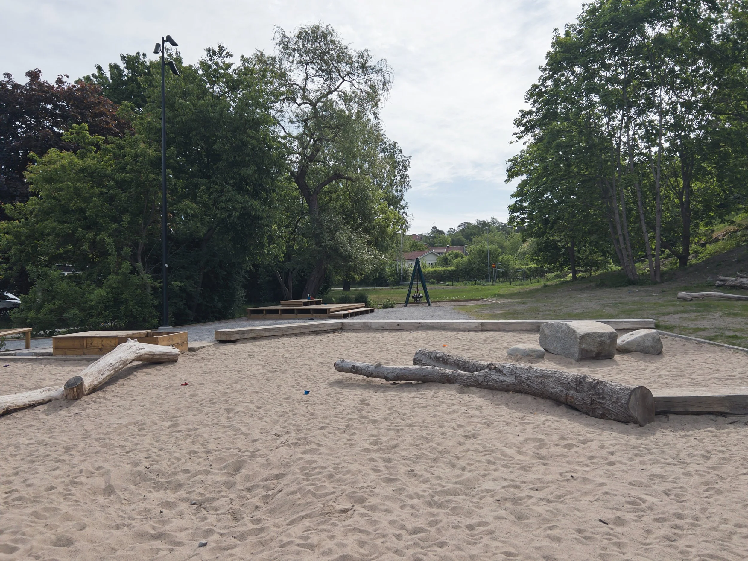 Trollparken / lekmiljö / parkupprustning / sandhav / sandlåda / ateljé trakt
