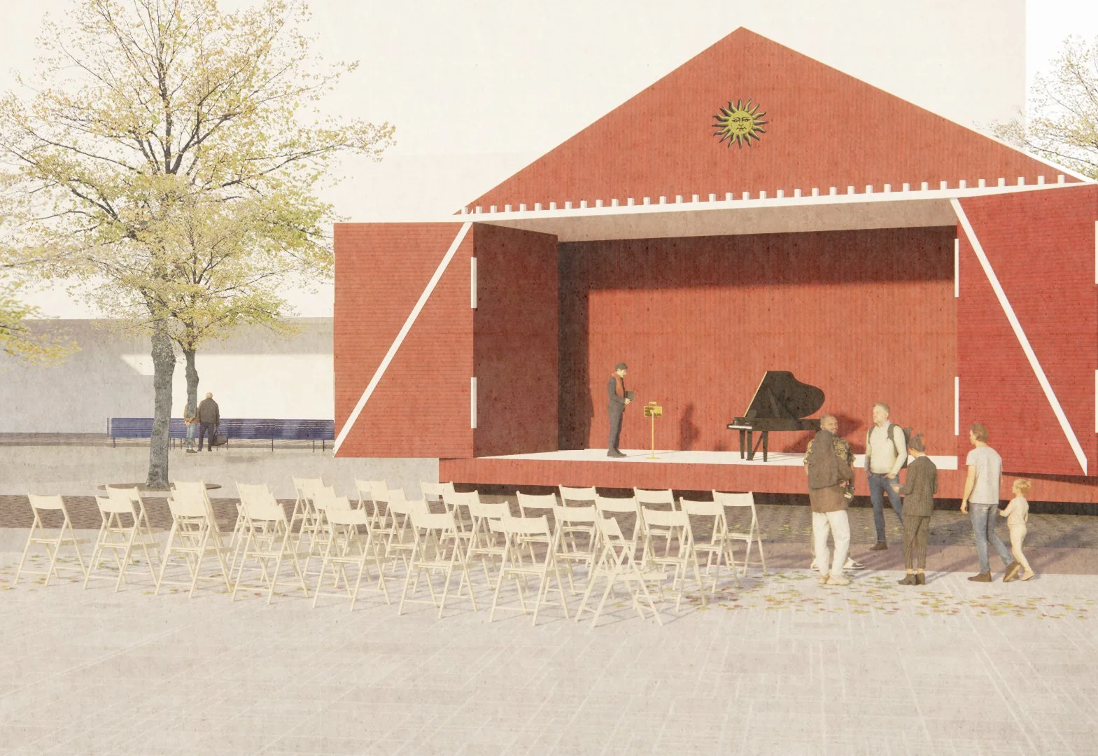 Skildringar / scenen / Guldtorget / Skellefteå / ateljé trakt / draken arkitektur