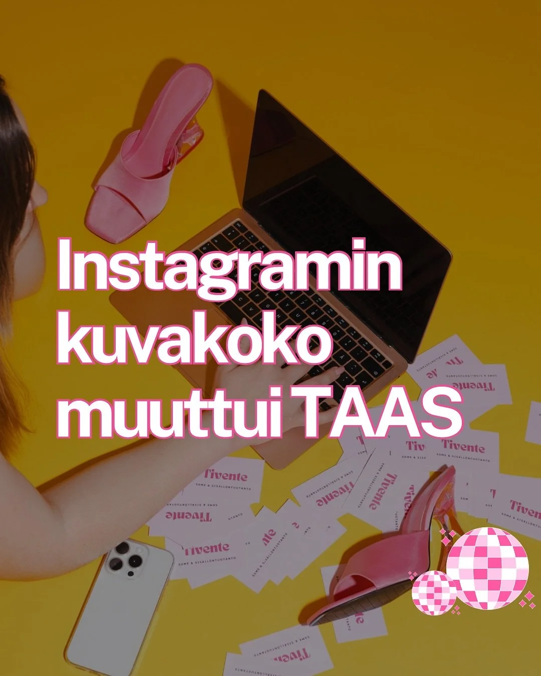 Mit&auml;p&auml; olis Instagram ilman jatkuvia muutoksia?😂 

Viimeiset pari vuotta Instagramin optimaalinen kuvakoko pystykuvalle on ollut 1080 x 1350 px &mdash; vaikka moni siirtyikin vasta hetki sitten neli&ouml;kuvista pystykuviin, profiilin n&au