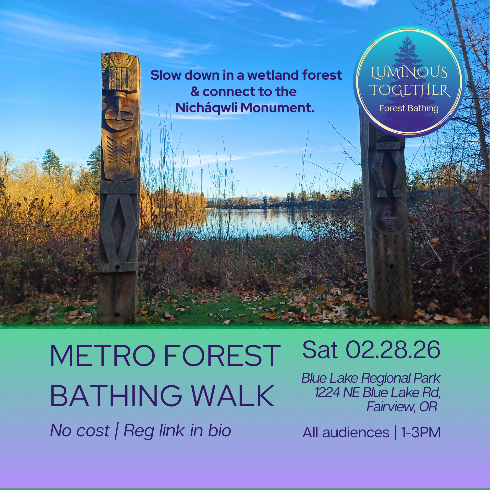 Blue Lake Regional Park Forest Bathing Walk