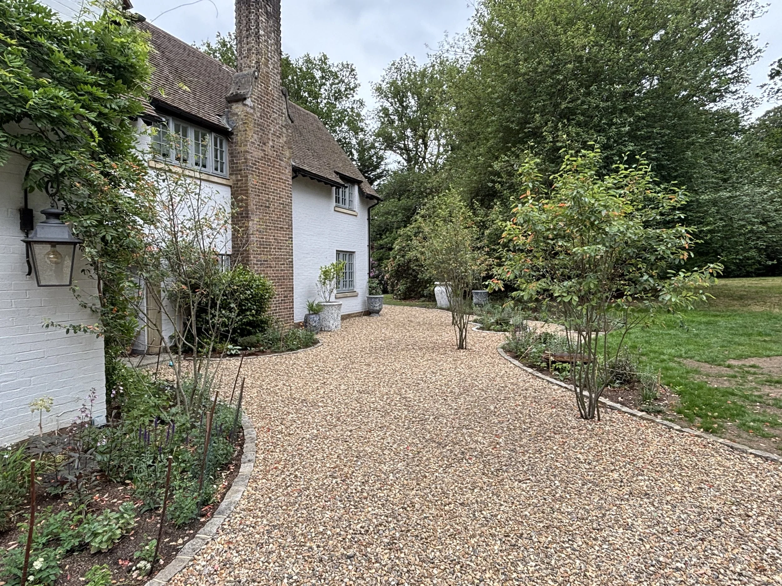 Country House, Front Driveway Garden, Hertfordshire, May 2026