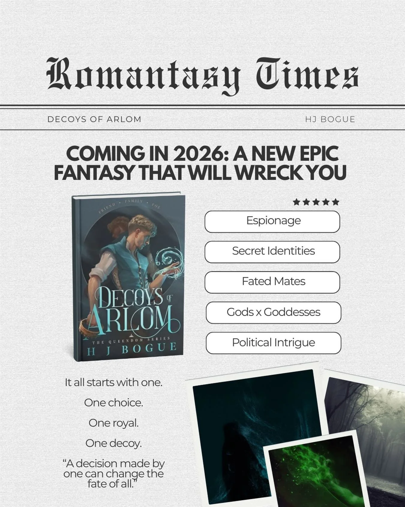 ARC READERS WANTED 🚨 

ARC applications are open for Decoys of Arlom, book 2 in The Queendom Series. BUT ALSO&hellip;!!! The ARC campaign will be a 2-for-1 deal where you can receive both Pawns of Salistya and Decoys of Arlom! ❤️

Some of the things