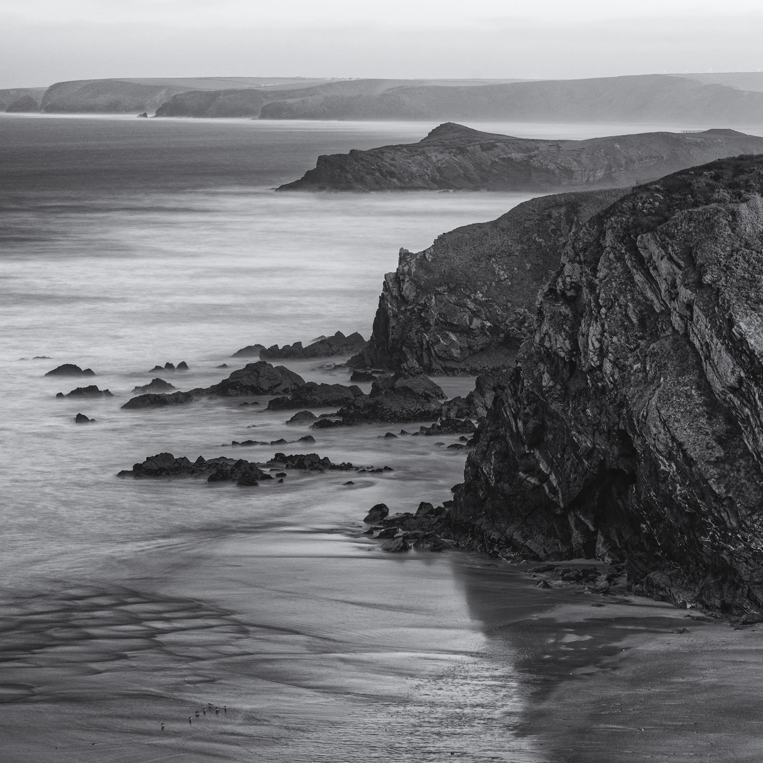 Winter morning, Cornwall Coast, 2020. Newquay, UK