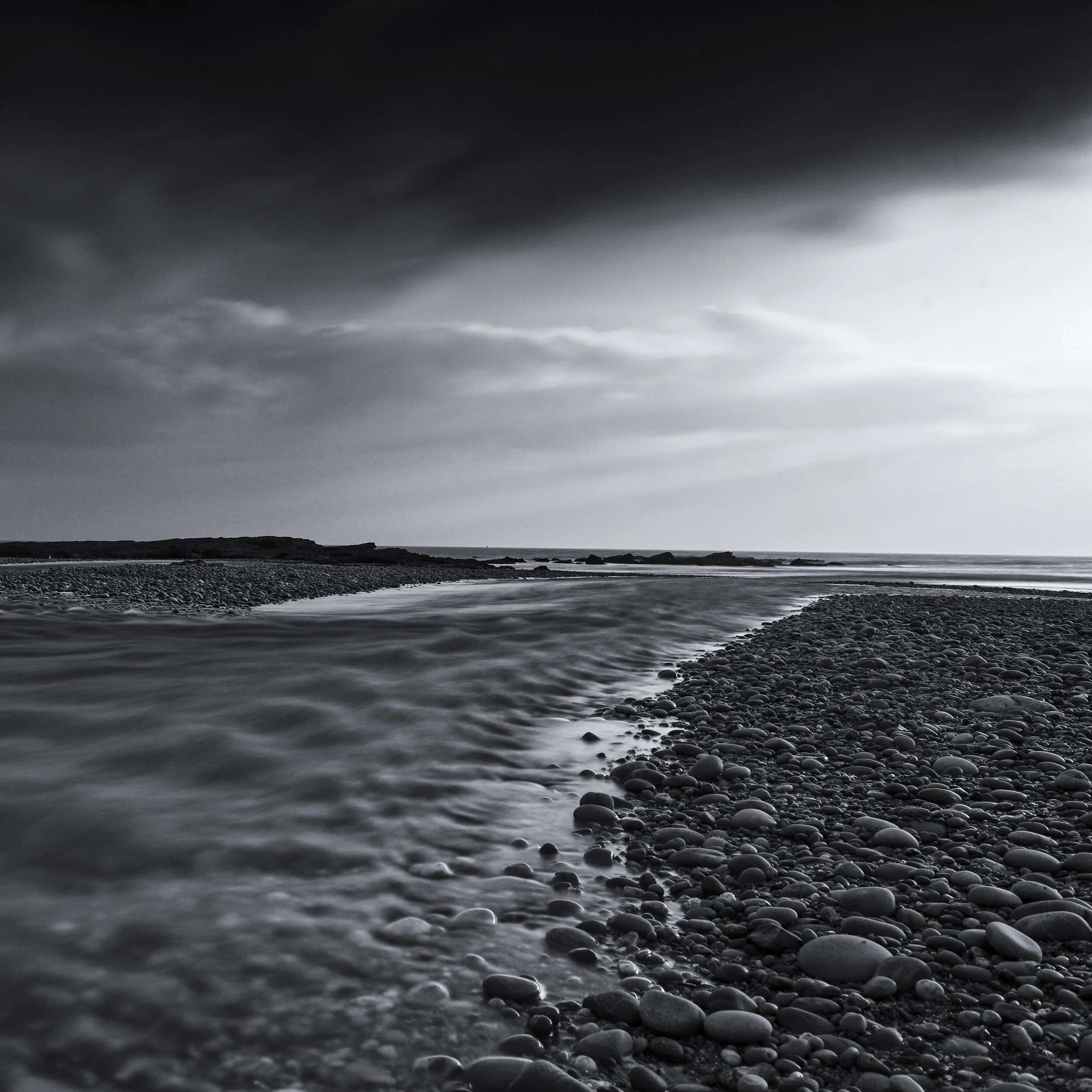 River Otter mouth, 2019. Budleigh Salterton, UK
