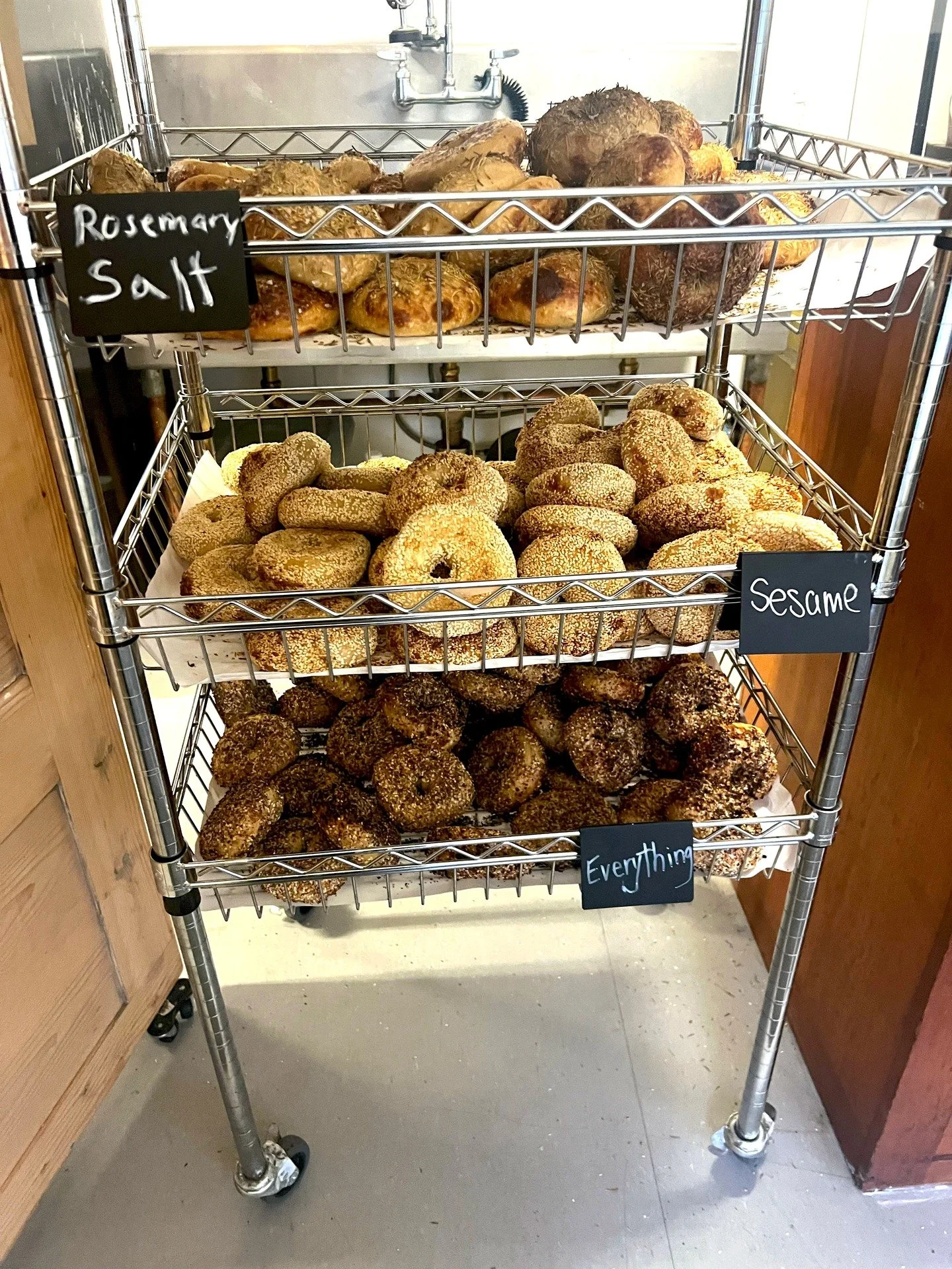 Open today from 8:00 am - 11 am or sellout at 1 Whistlestop Mall in Rockport. BAGEL OF THE WEEK: Jalape&ntilde;o Cheddar
Happy Halloween! Later on Sunday, October 26 from 3 - 5 pm we'll be handing out &quot;kiddie size&quot; plain bagels to Trick or 