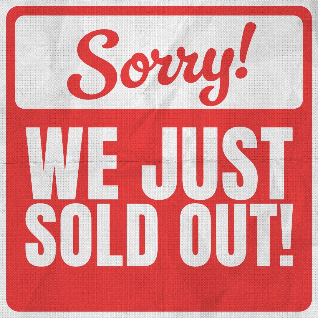 SORRY, WE JUST SOLD OUT. MANY THANKS TO ALL WHO STOPPED BY THIS MORNING! - Stay Salty 😊