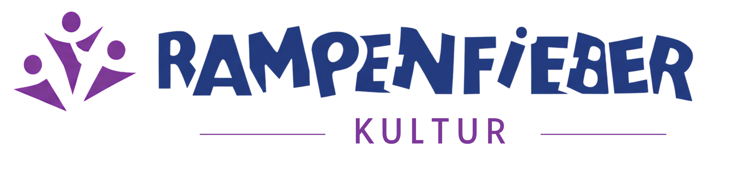Schriftzug in dunkelblau Rampenfieber Kultur
