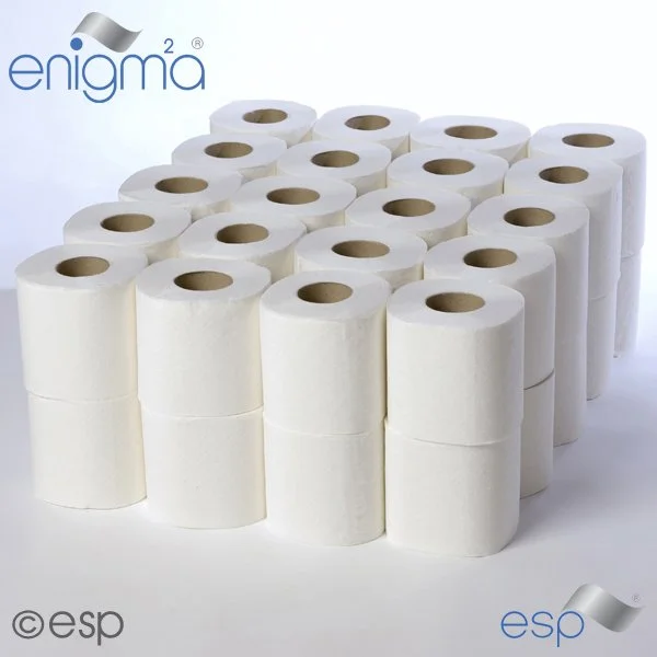 2 Ply Pure White Pure Conventional Toilet Roll  320 sheets x 36 rolls   66 cases