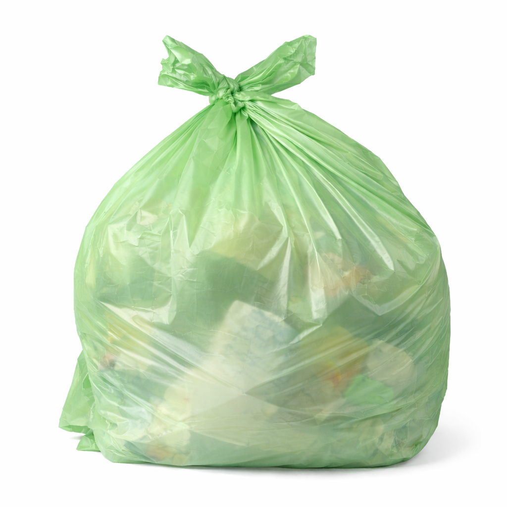 140 litre Green Compostable Liners  20 rolls of 10 ( 200 ) 80 cases