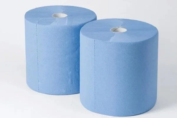 2 Ply Recycled Blue Centrefeed Roll 288m x 2 Rolls     64 cases