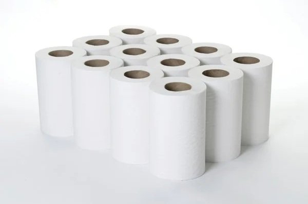 2 Ply Recycled White Mini Centrefeed Rolls 60m x 12 Rolls    72 cases