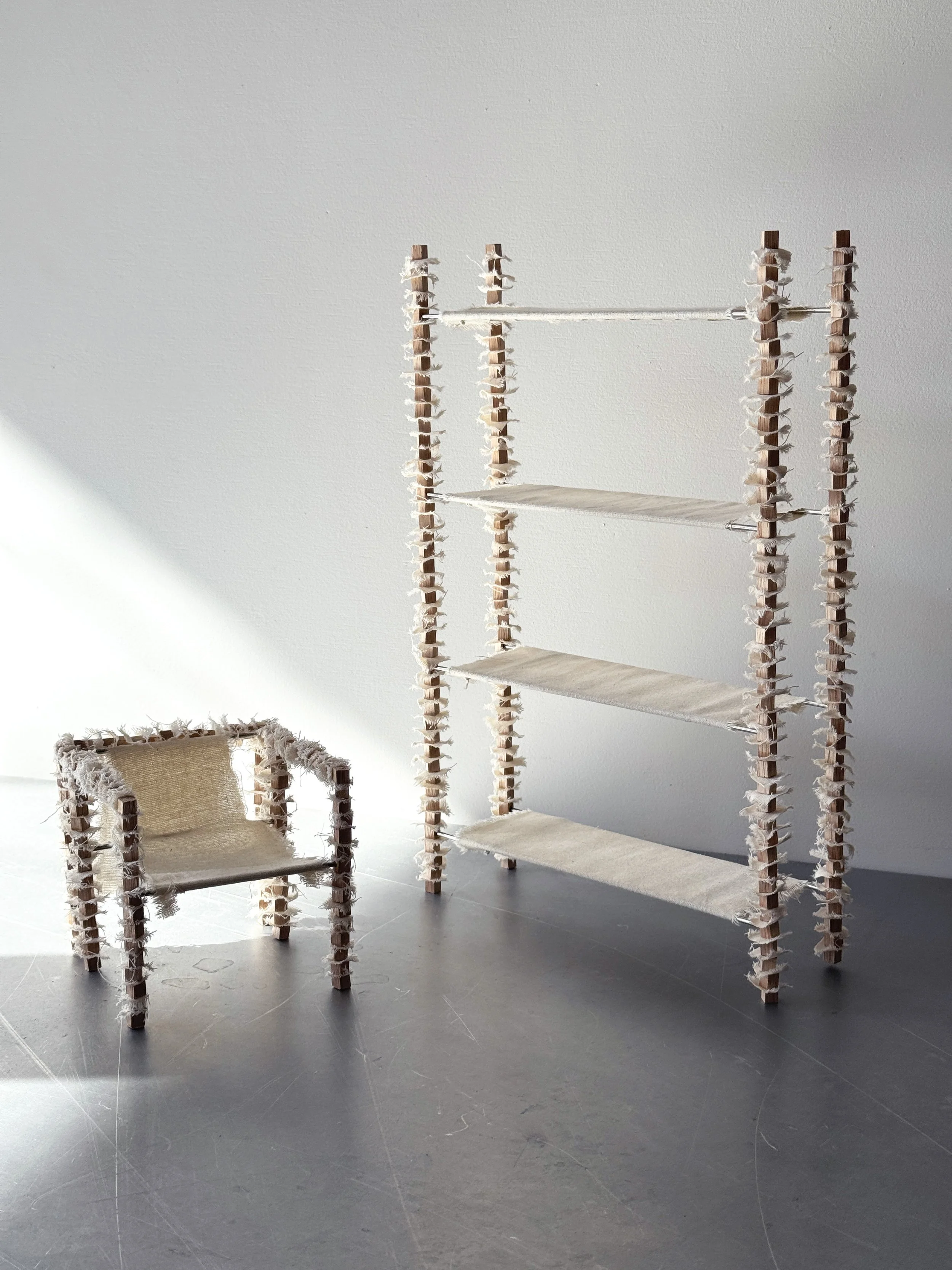 threading timber blocks