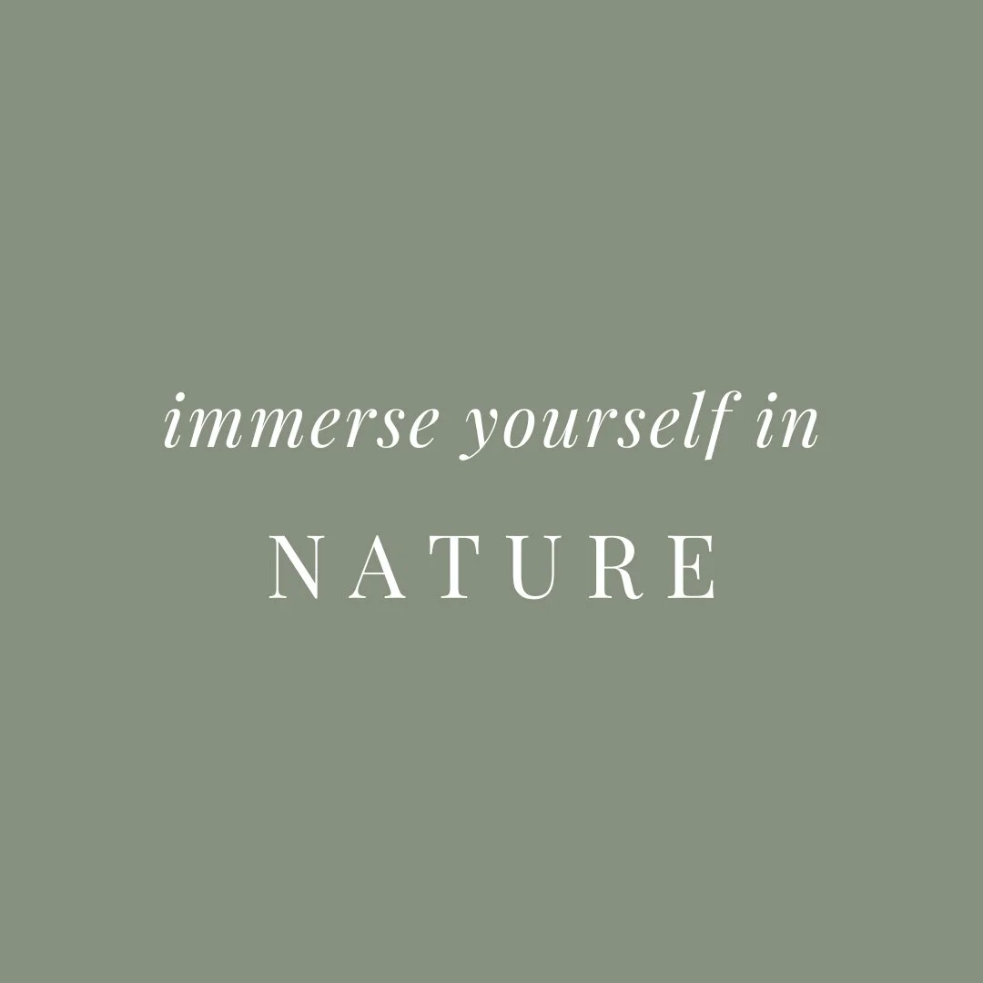 immerse yourself in nature