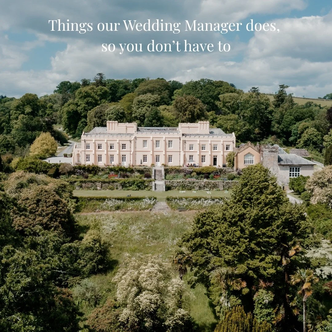 If colour-coding spreadsheets and organising timelines is your idea of a great time, we absolutely salute you.

But after months (sometimes years) of planning, you shouldn't have to spend your wedding day managing it. 

Our wedding manager is there t