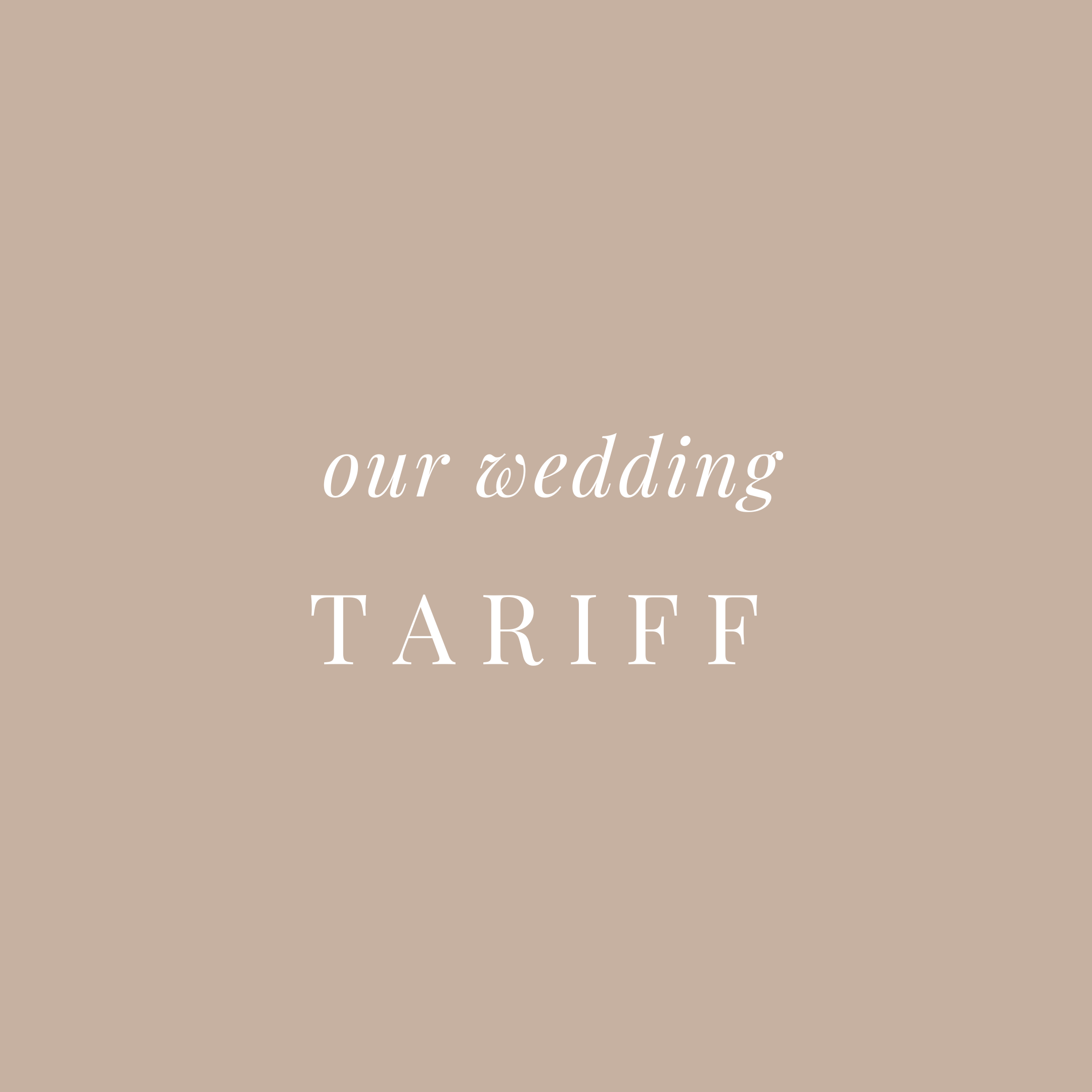 Pentillie Castle Wedding Tariffs