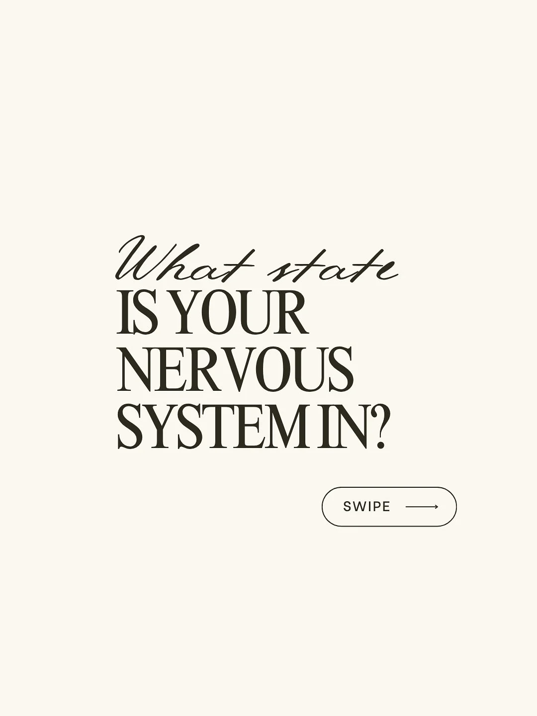 Your nervous system shapes EVERYTHING 
your energy, your emotions and yes&hellip; your skin.

When you&rsquo;re dysregulated, your body works hard just to keep you going, leaving very little for repair, glow, or rejuvenation.

This is why I always sa