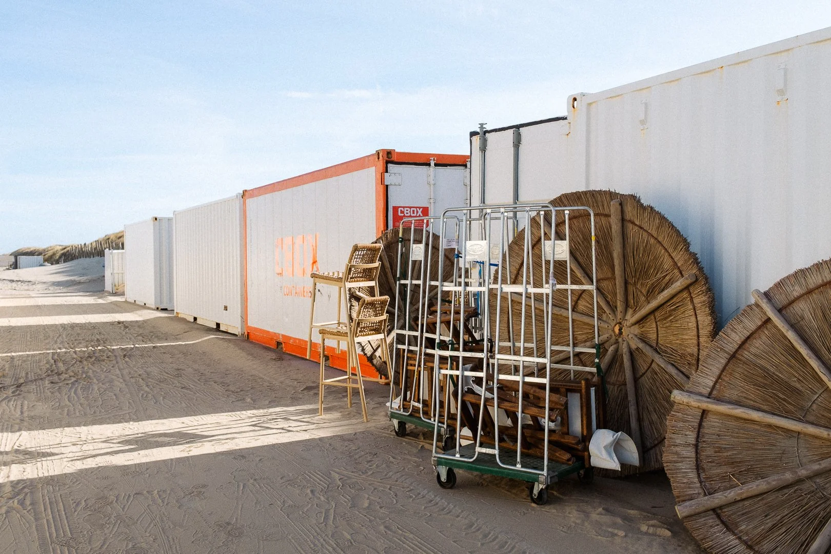 Beach life in the making, Noordwijk.