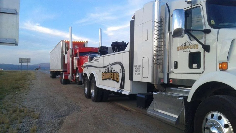 Stauffer's road-service truck supporting a commercial vehicle breakdown