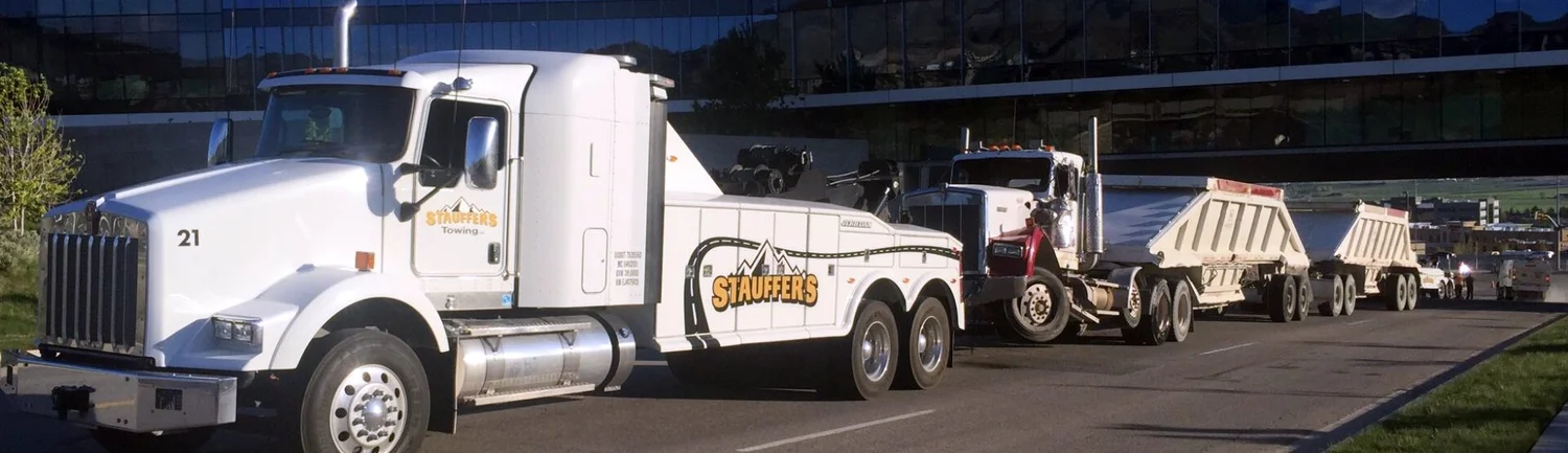 Stauffer's Road Solutions equipment supporting an environmental response scene