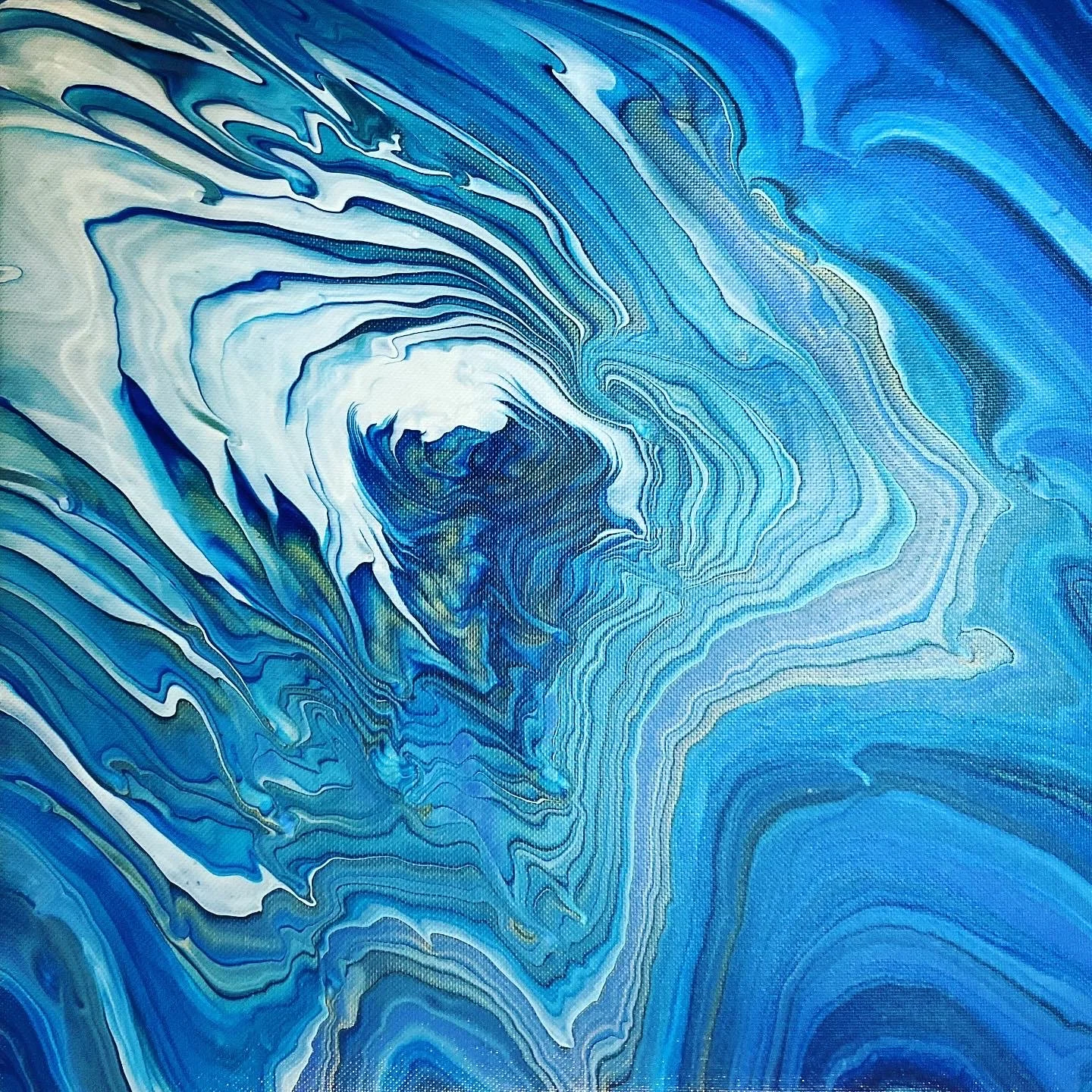 KUREDU
~ Kuredu Caves, located on the outreef at the backside of Kuredu Island in the Maldives are known as "Turtle Airport", due to the large population of Green Sea Turtles.
30x30cm, Acrylic on Canvas, Recycled Hardwood Frame.