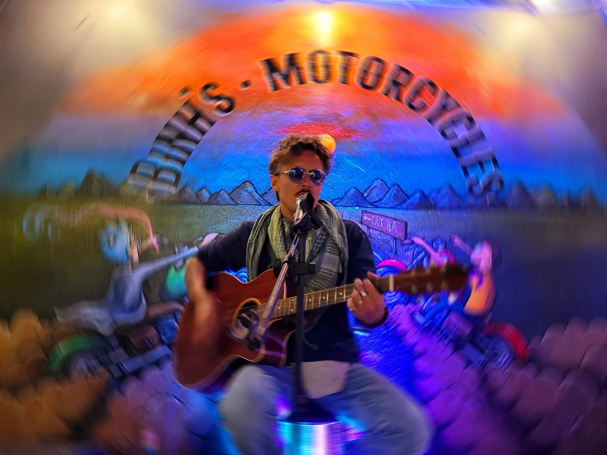 Yours truly, playing onstage.