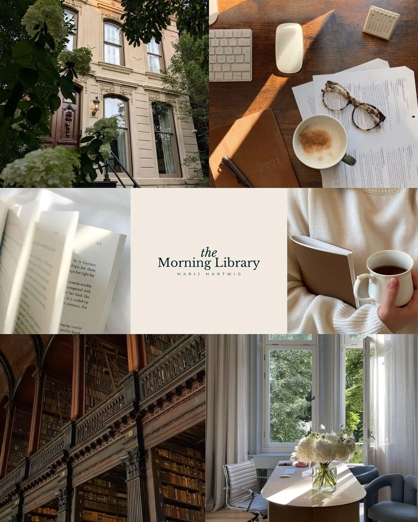 Due to popular demand habe ich meine Inspo&auml;sthetik zu meinem Logo (leicht &uuml;berarbeitet) in einem Post verewigt. Diese Collage symbolisiert, was ich mir unter meiner Brand &ldquo;The Morning Library&rdquo; vorstelle und was der Name f&uuml;r