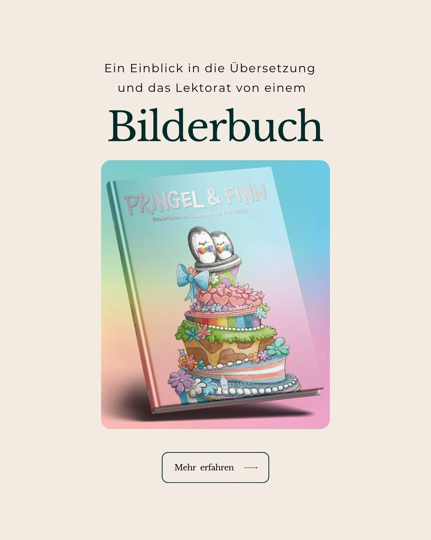 Wie entsteht eigentlich die &Uuml;bersetzung eines Kinderbuchs? Hier ein kleiner Einblick.

Am 17.03.2026 erscheint &bdquo;Pringel &amp; Finn&ldquo; von @paulcastlestudio auf Deutsch. Eine warmherzige Geschichte &uuml;ber Vielfalt, Freundschaft &ndas