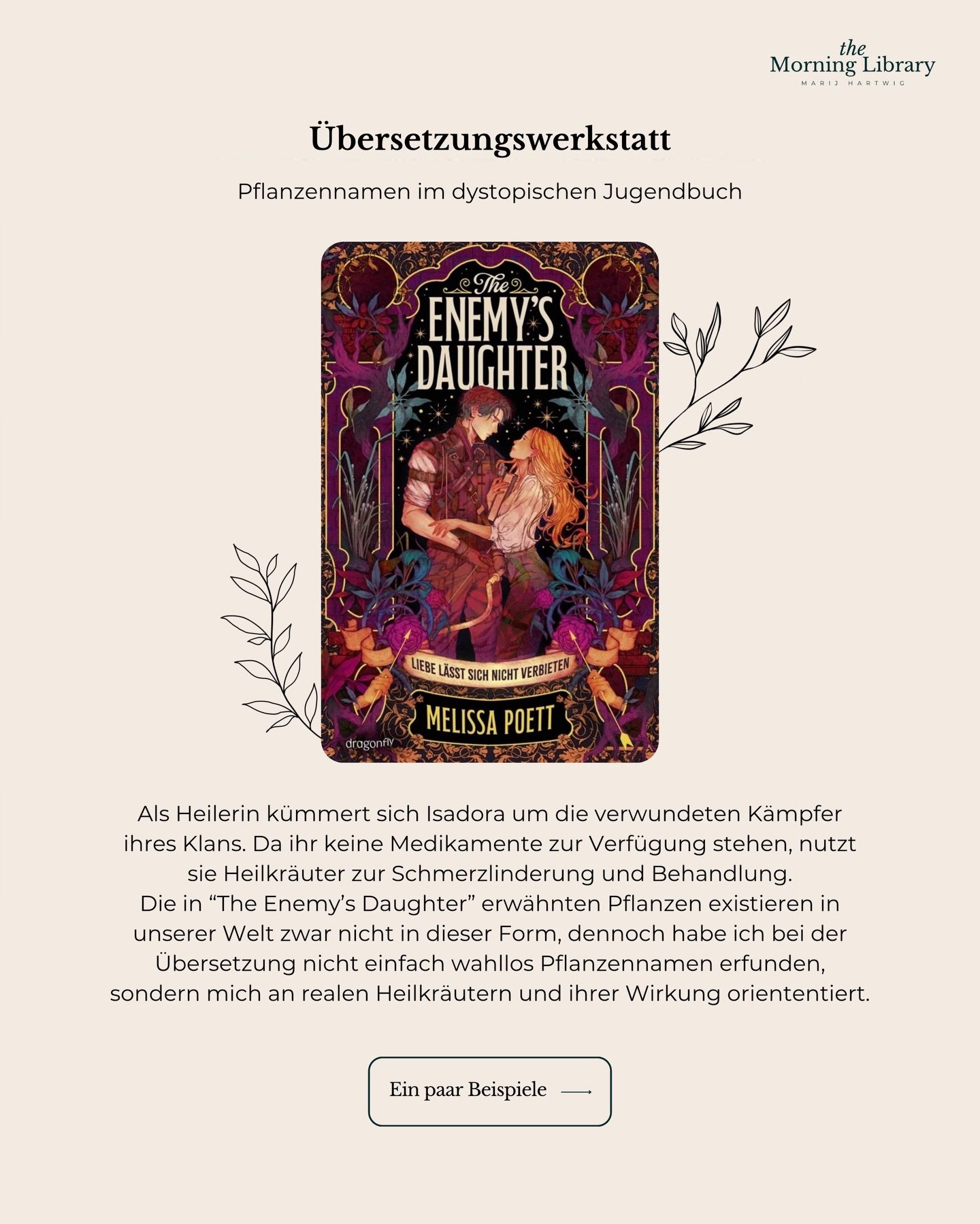 Ein kleiner Einblick in den &Uuml;bersetzungsprozess von &bdquo;The Enemy&lsquo;s Daughter&ldquo; 📚✨

_______
🏷️ Literatur&uuml;bersetzung, Jugendbuch, YA Fiction, Dystopie, Romantasy, Bookstagram, Melissa Poett, Buchbranche