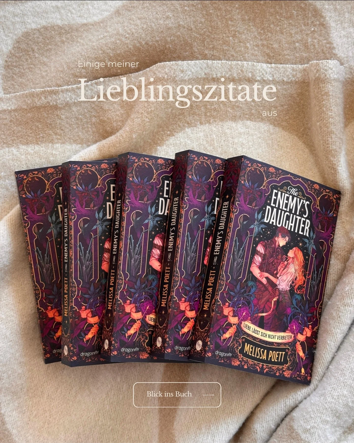 F&uuml;r einen kleinen Einblick in &bdquo;The Enemy&lsquo;s Daughter&ldquo; habe ich ein paar wenige meiner unendlich vielen Lieblingstextstellen und -zitate aus dieser umwerfenden Geschichte gesammelt. Viel Spa&szlig; beim Lesen! ✨🌿🏹

Der Roman is